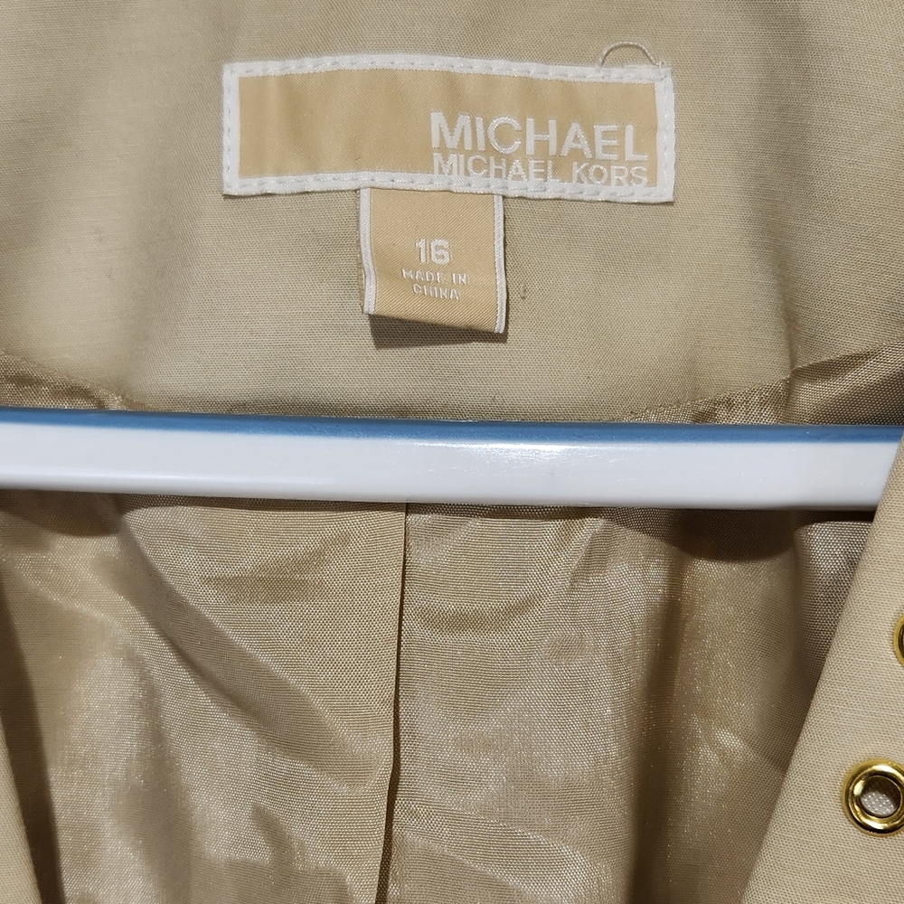 Michael Kors Women's Gold Grommet Cutaway Jacket Size 16 - Picture 3 of 10